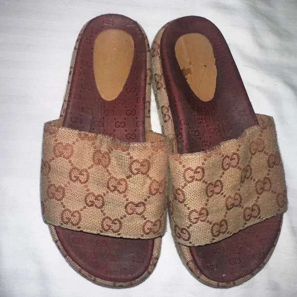 Gucci Shoes Gucci Angelina Logo Gg Platform Slides Poshmark
